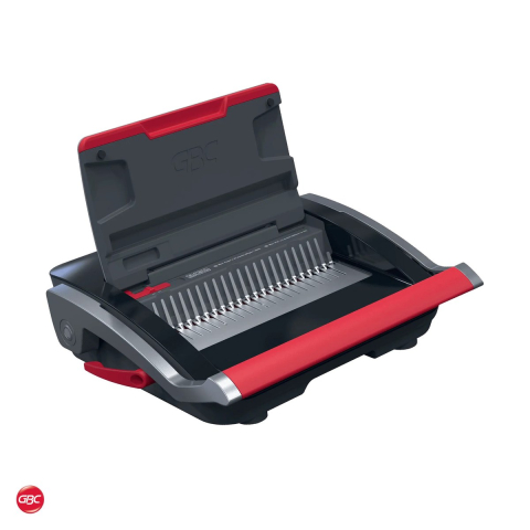 Birotica papetarie - Aparat de indosariat manual GBC CombBind CB25 cu inele de plastic, leaga 390 coli, perforeaza 25 coli, maner dublu, format A4 si A5