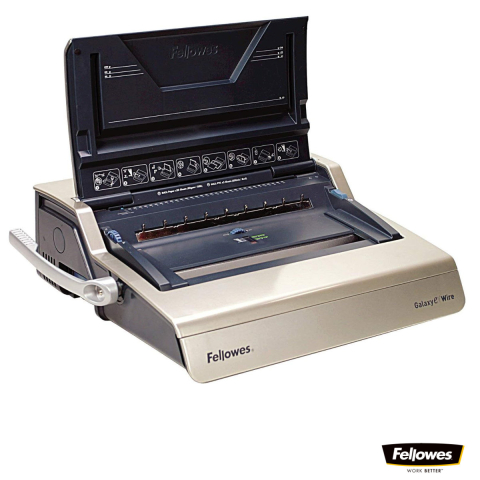 Aparate de indosariat - Aparat indosariat electric, Fellowes Galaxy-E Wire, cu inele metalice, diametru maxim spirala 14 mm, capacitate indosariere 120 foi, perforare 20 coli, pentru birou si arhivare profesionala