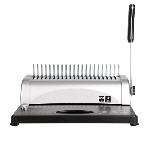 Aparate de indosariat - Aparat indosariat manual, E3870, cu inele din plastic, capacitate indosariere 350 foi, perforare 12 coli, pentru birou