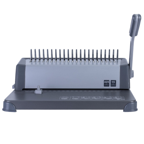 Aparate de indosariat - Aparat indosariat manual, E3872, cu inele din plastic, capacitate indosariere 425 foi, perforare 15 coli, pentru birou si arhivare