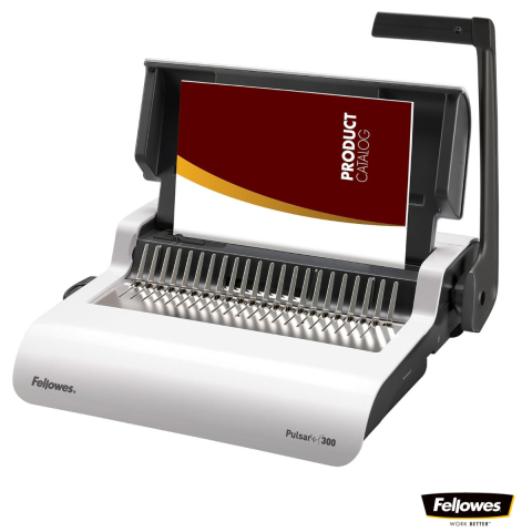 Aparate de indosariat - Aparat indosariat manual, Fellowes Pulsar 300 A4, cu inele din plastic, diametru maxim spirala 38 mm, capacitate indosariere 300 foi, perforare 20 coli, pentru birou si arhivare