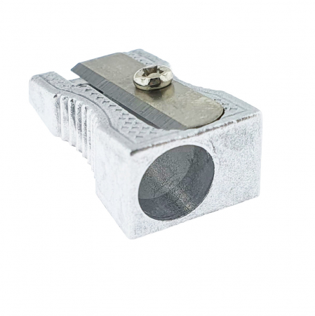 Creioane - Ascutitoare creioane din aluminiu, compacta si durabila, 25x14x10 mm, argintie