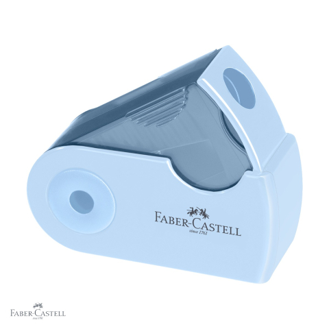 Birotica papetarie - Ascutitoare simpla Faber-Castell Sleeve-Mini Harmony 2024, cu container si capac mobil din plastic, forma ergonomica