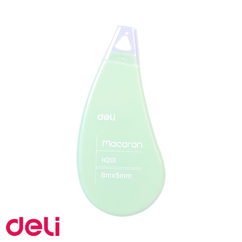 Birotica papetarie - Banda corectoare Deli Cover Up, 5mm x 8m, aplicare uscata, dispenser ergonomic, culori asortate