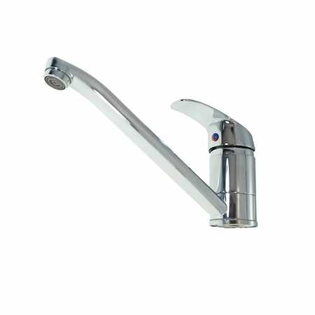 Baterii sanitare - Baterie baie pentru lavoar, BBF-55008, montaj stativ, monocomanda, cartus ceramic, cu racorduri, finisaj cromat