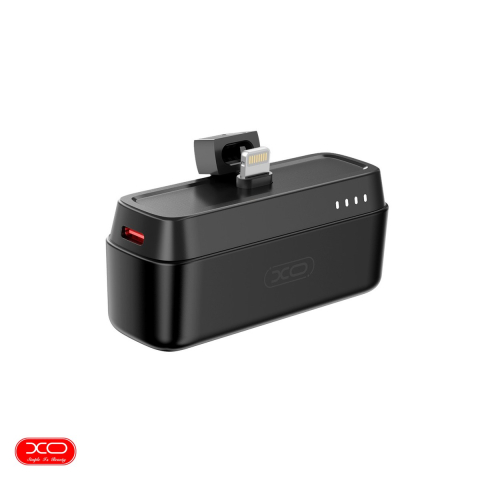 Energy - Baterie externa mini (power bank) XO PR244, 5000 mAh, USB-C, 20W, cu cablu inclus, negru