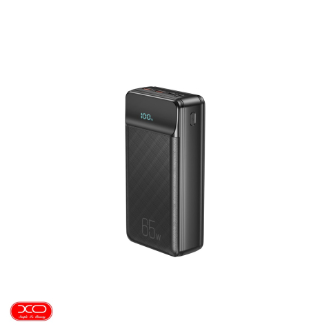 Energy - Baterie externa pentru laptop (power bank) XO PR201, 30000 mAh, USB-A + USB-C, 65W, cu afisaj, negru