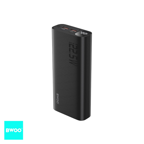 Energy - Baterie externa (power bank) BWOO, 20000 mAh, 2x USB-A + USB-C, 22.5W, cu afisaj, negru