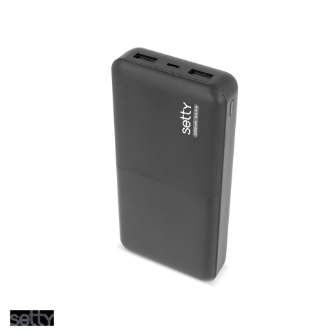 Energy - Baterie externa (power bank) Setty SPB-20, 20000 mAh, USB-A + USB-C + microUSB, negru