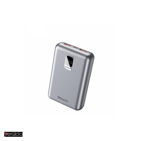Baterii Power Bank - Baterie externa (power bank) Yesido YP47, 20000 mAh, USB-A + USB-C, 22.5W, argintiu