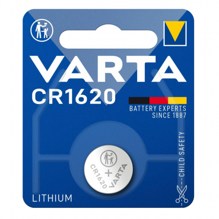 Baterii butoni 3V CR - Lithium - Baterie Litiu 3V CR1620, tip moneda, Varta 27693, in blister