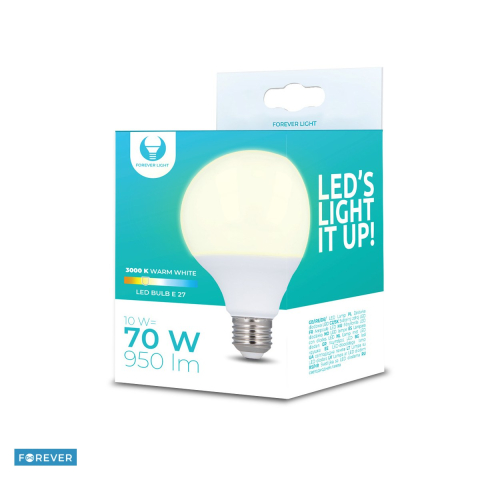 Becuri - Bec LED Forever Light E27 G95, 10 W, 950 lm, lumina calda 3000K, clasa F