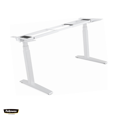 Produse ergonomice - Birou cu inaltime reglabila electric Fellowes Levado, dual motor, 64-126 cm, alb