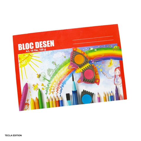 Birotica papetarie - Bloc desen A3, 16 file, 160 g/mp