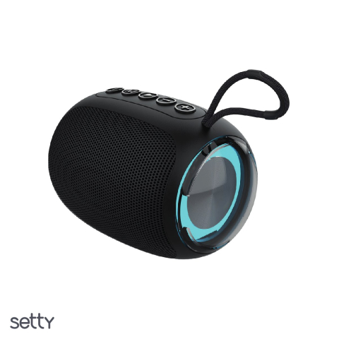 Boxe bluetooth - Boxa bluetooth v 5.0, Setty mini tube RGB GB-800, Radio FM, iluminare RGB, USB-C, 1200 mAh, 5 W, Neagra