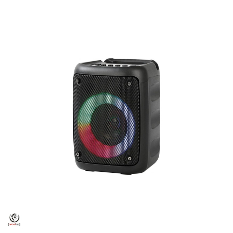 Boxe bluetooth - Boxa Rebeltec Stage 180, Bluetooth v 5.0,TWS, Radio FM, iluminare RGB, jack 6.3 mm mic, USB-A, 1500 mAh, 18 W, AUX IN jack 3.5mm, dimensiuni 180 x 135 x 125 mm, Neagra
