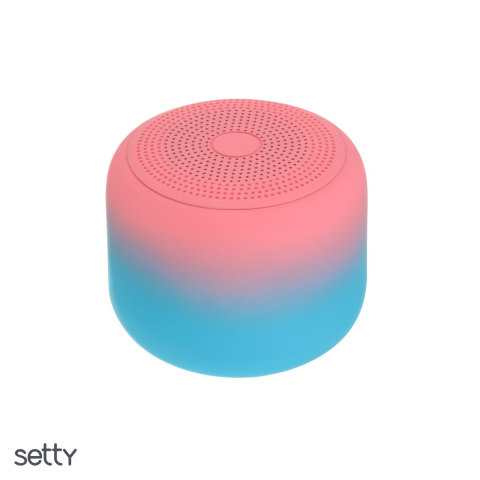Boxe bluetooth - Boxa Setty round GB-900 turquoise-pink gradient, bluetooth 5.3, 800 mAh, raza 10 m