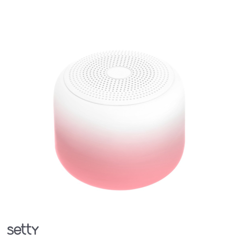 Boxe bluetooth - Boxa Setty round GB-900 white-pink gradient, 5.3, 800 mAh, raza 10 m