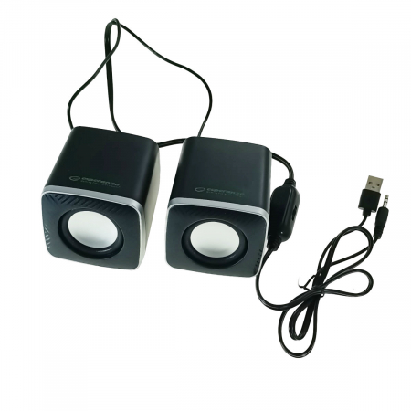 Boxe - Boxe 2.0 stereo iluminate, USB, 6W, Esperanza Ambient, control volum, negre