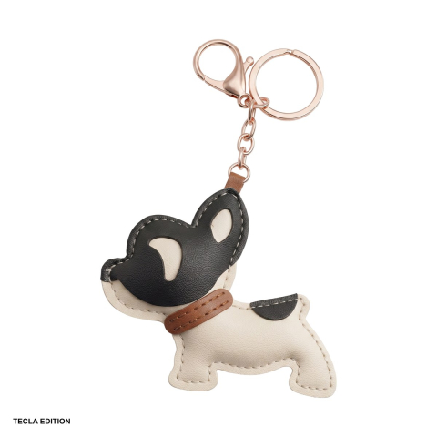 Brelocuri - Breloc Universal bulldog, metalic, carabiniera pentru prindere, Negru