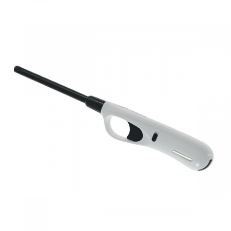 Aprinzatoare - Bricheta cu gaz, BRB00047 White, reincarcabila, pentru aprins focul, alba