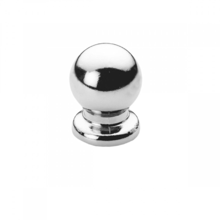 Mobilier - Buton pentru mobila, din metal, forma sferica, diametru 17 mm, MOB-67029, inaltime 22 mm, argintiu