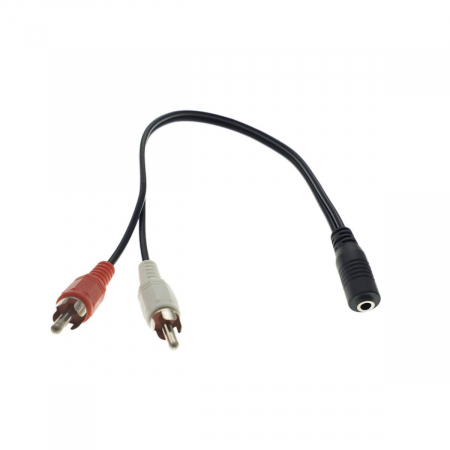Cu mufa RCA - Cablu Audio Jack 3.5mm mama la 2 RCA tata 20cm | Conexiune Stereo pentru Dispozitive Audio