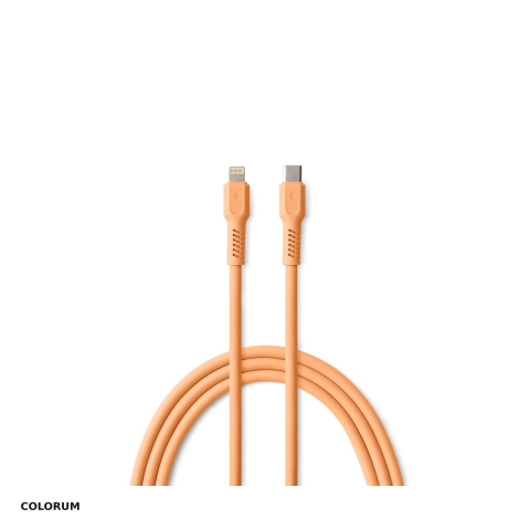 Accesorii IT - Cablu de date Colorum CK12-CL, USB-C - Lightning, 1,8 m, 2,4A, bej