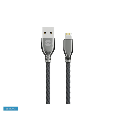 Accesorii IT - Cablu de date Forever Tornado, USB-A - Lightning, 1 m, 3A, negru