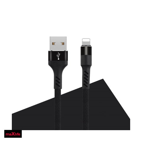 Accesorii IT - Cablu de date Maxlife MXUC-01, USB-A - Lightning, 1 m, 2A, negru
