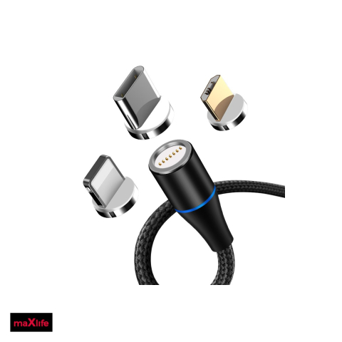 Accesorii IT - Cablu de date Maxlife MXUC-03, USB-A - Lightning, 1 m, 3A, negru