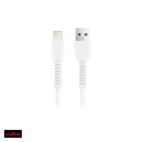 Accesorii IT - Cablu de date Maxlife MXUC-04, USB-A - Lightning, 1 m, 3A, alb