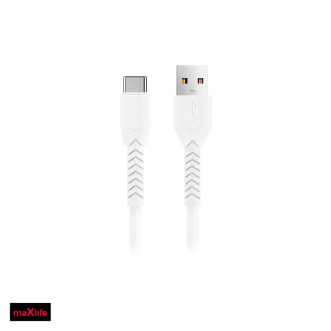 Accesorii IT - Cablu de date Maxlife MXUC-04, USB-A - USB-C, 1 m, 3A, alb