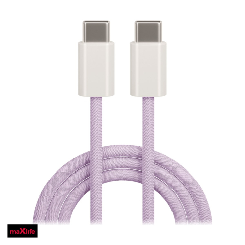 Cabluri USB tip C - Cablu de date Maxlife MXUC-06, USB-C - USB-C, 1 m, 20W, mov