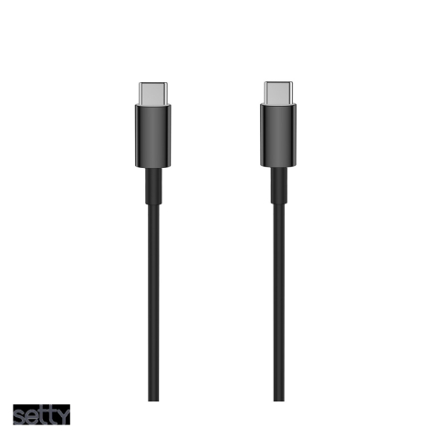 Accesorii IT - Cablu de date Setty, USB-C - USB-C, 1 m, 3A, negru