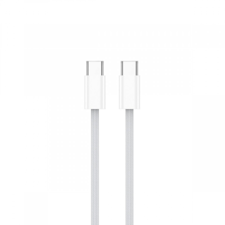 Cabluri USB tip C - Cablu de date si alimentare premium, PD60W, conectori USB Tip C tata la USB Tip C tata, JELLICO IP15, lungime 100 cm, Alb