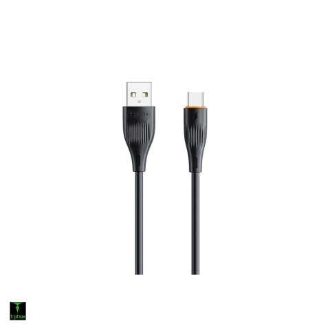 Cabluri USB tip C - Cablu de date T-Phox X-lite, USB-A - USB-C, 1 m, 3A, negru