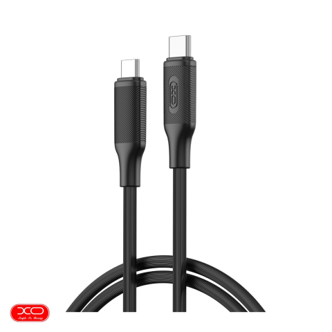 Accesorii IT - Cablu de date XO NB-Q265B, USB-C - USB-C, 1 m, 60W, negru