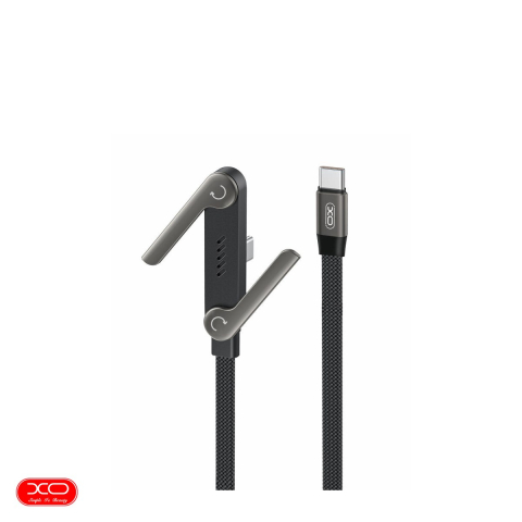 Accesorii IT - Cablu de date XO NB-Q311 stand, USB-C - USB-C, 1,5 m, 240W, negru
