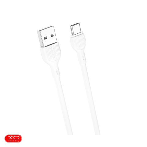 Accesorii IT - Cablu de date XO NB200, USB-A tata la USB-C tata, lungime 2 m, 2.1A, in cutie, alb