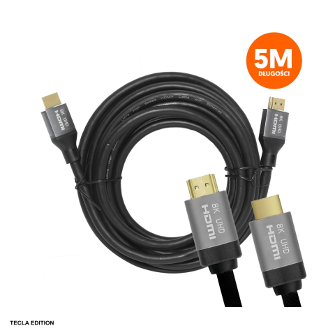 Cablu HDMI - Cablu LTC HDMI v2.1 tata-tata, lungime 5 m, 8K@60Hz, 4K@120Hz 2160p, Negru