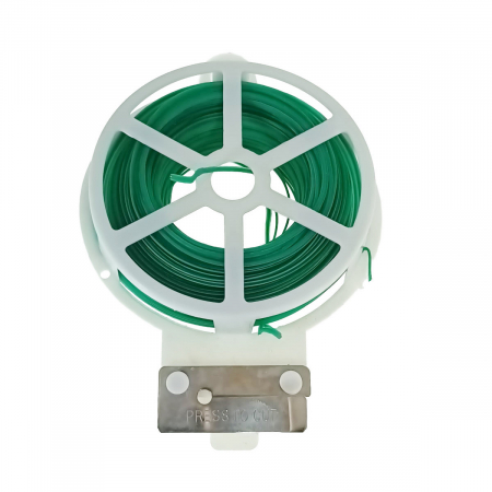 Unelte gradina - Cablu pentru legat plante cu sistem de taiere, 2 mm x 50 m, verde