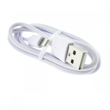 Cabluri iPhone - Cablu USB Compatibil Apple iPhone cu conector de tip lightning 8 Pin, 1 Metru, Alb, Incarcare Rapida 2A