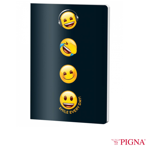 Birotica papetarie - Caiet A4 Aritmetica 60 File - Calcule si Geometrie Organizate, Uz Scolar si Studiu, Design Emoji pe Fond Negru