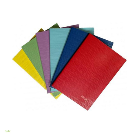 Birotica papetarie - Caiet capsat Notte School A5, 80 file, dictando, 60 g/mp, coperti asortate