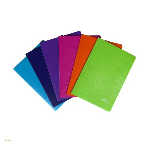 Birotica papetarie - Caiet capsat Notte Trend A5, 40 file, dictando, 60 g/mp, coperta din polipropilena transparenta