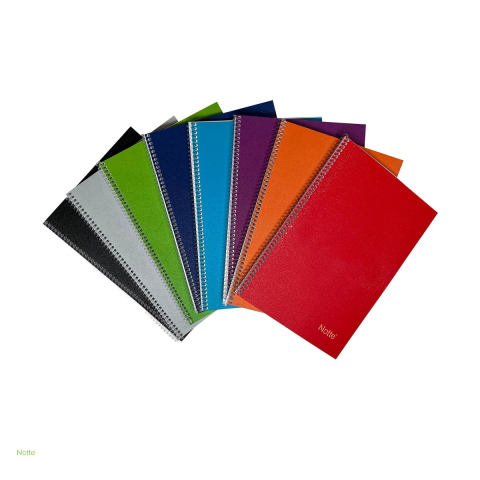 Birotica papetarie - Caiet cu spira Notte School A4, 60 file, dictando, 60 g/mp, coperta carton laminat