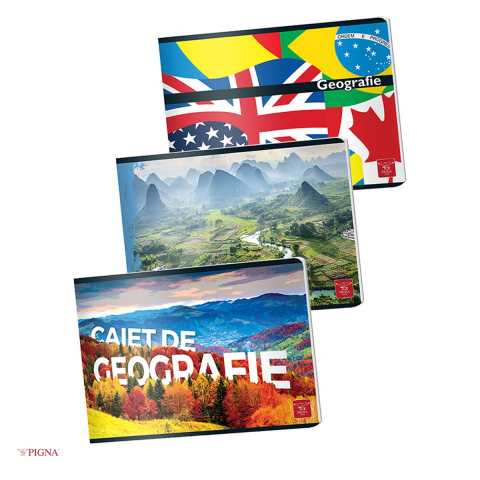Caiete speciale - Caiet Pigna Geografie Color, 24 file, 17x24 cm