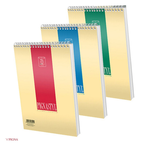 Birotica papetarie - Bloc notes Pigna Style, A5, 60 file, velin, 200 g/mp, spira