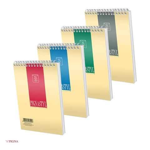 Caiete - Bloc notes Pigna Style, A6, 60 file, velin, 200 g/mp, spira
